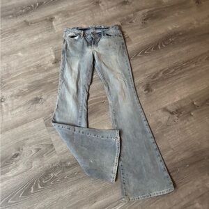 Guess Light Gray Flare Jeans
